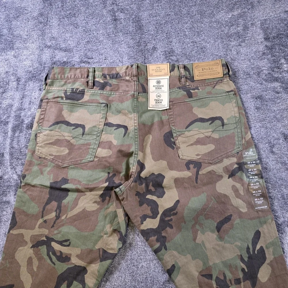 Polo Ralph Lauren Sullivan Slim Camo Jeans Mens 40x32 Camouflage Pony Hunting